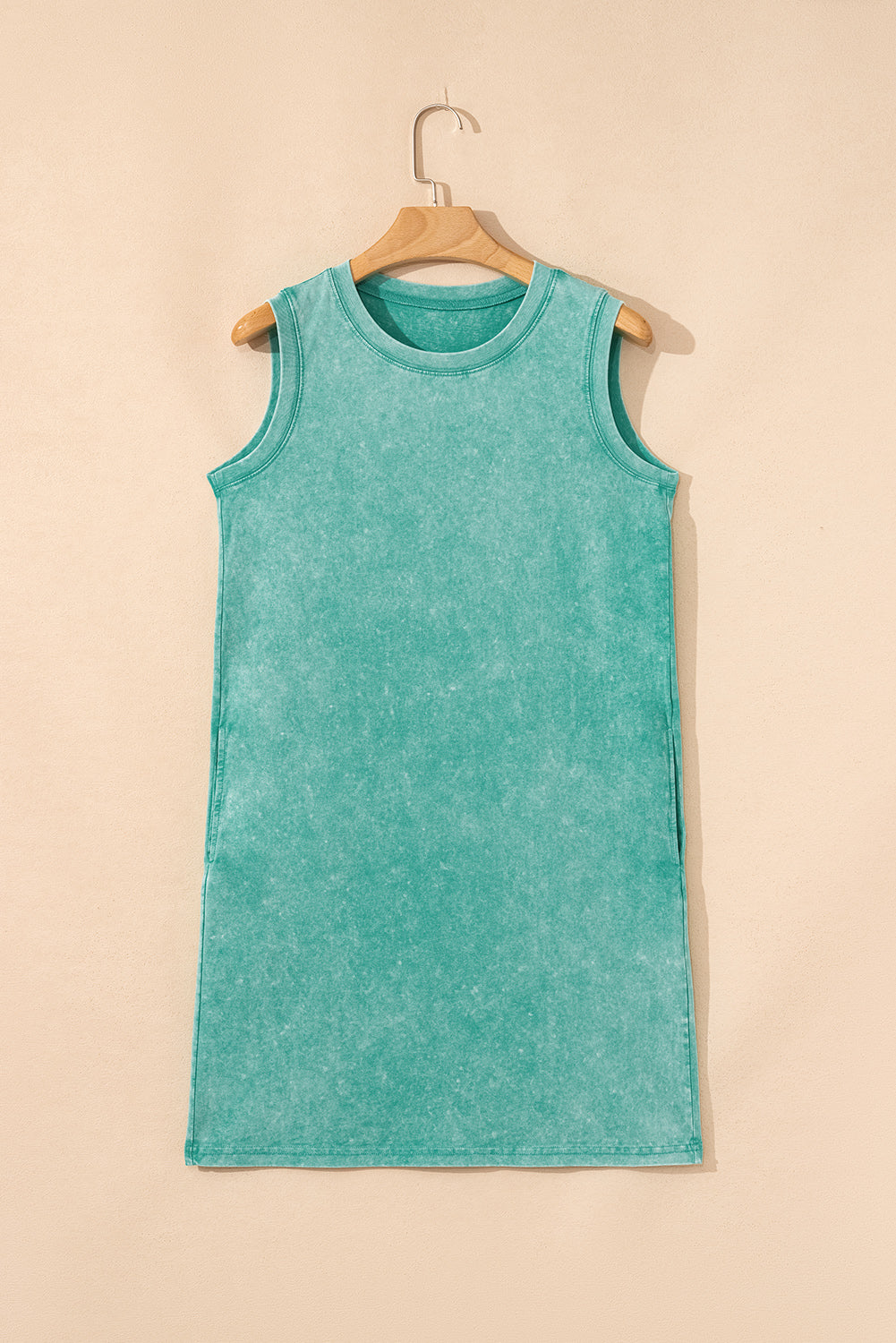 Mineral Wash Tank Mini Dress with Pockets