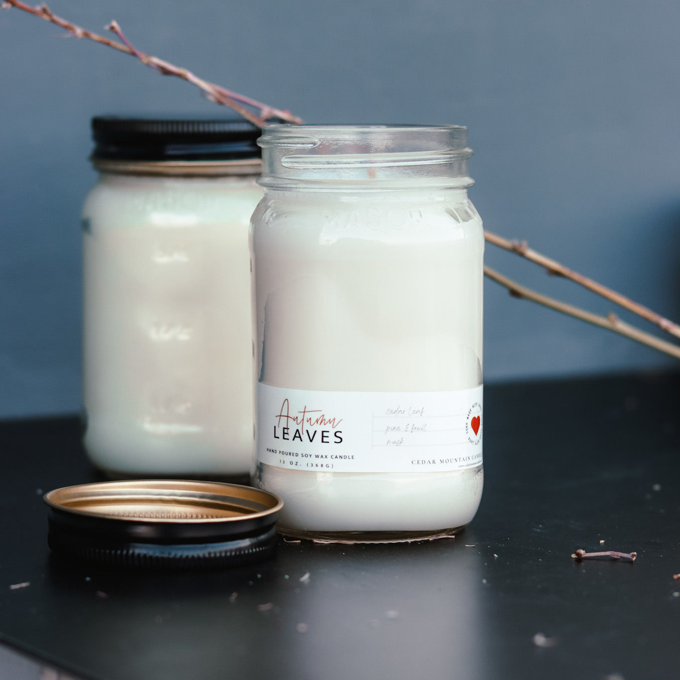 13 oz Mason Jar Soy Candle - Lavender & Sweet Lemon