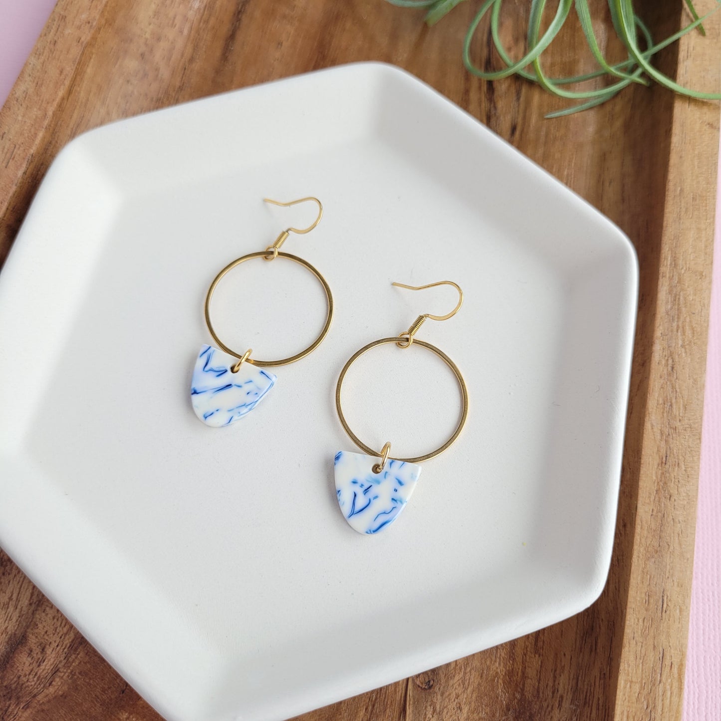 Iris Earrings- Greek Goddess Blue