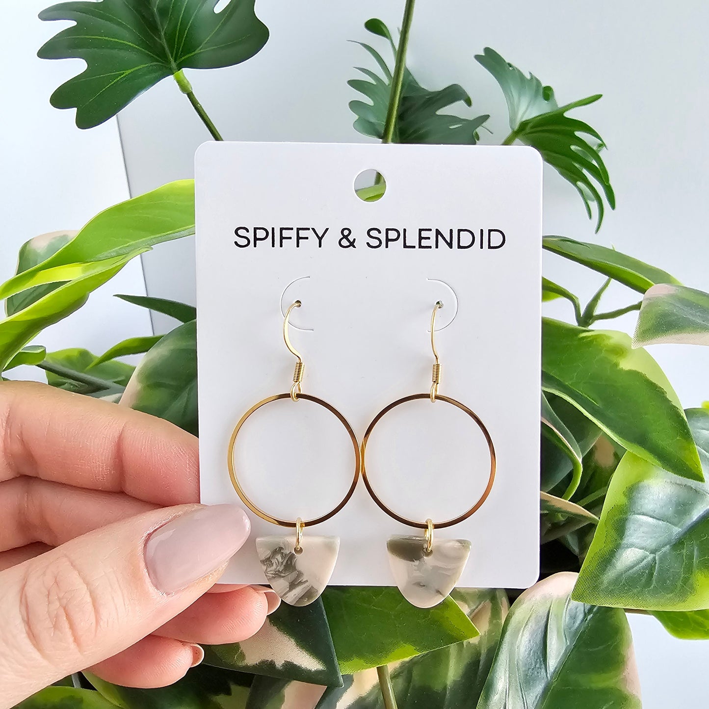 Iris Earrings - Sage