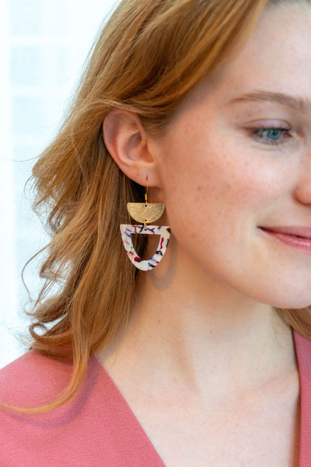 Irene Earrings - Marble Confetti
