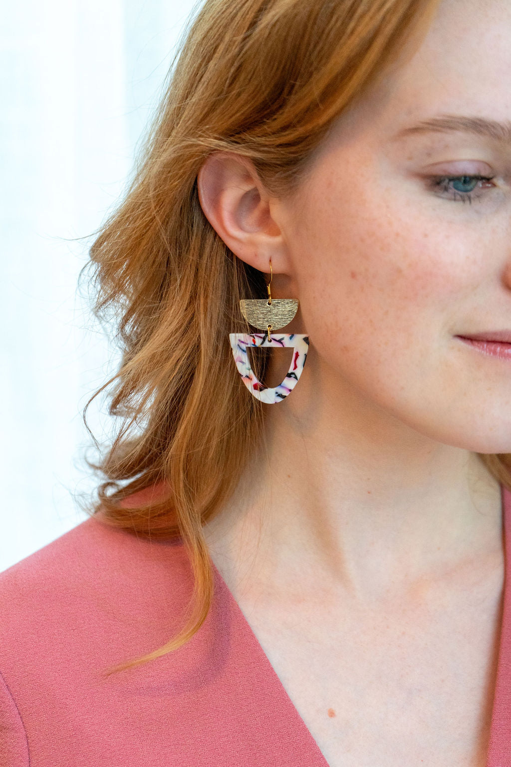 Irene Earrings - Marble Confetti