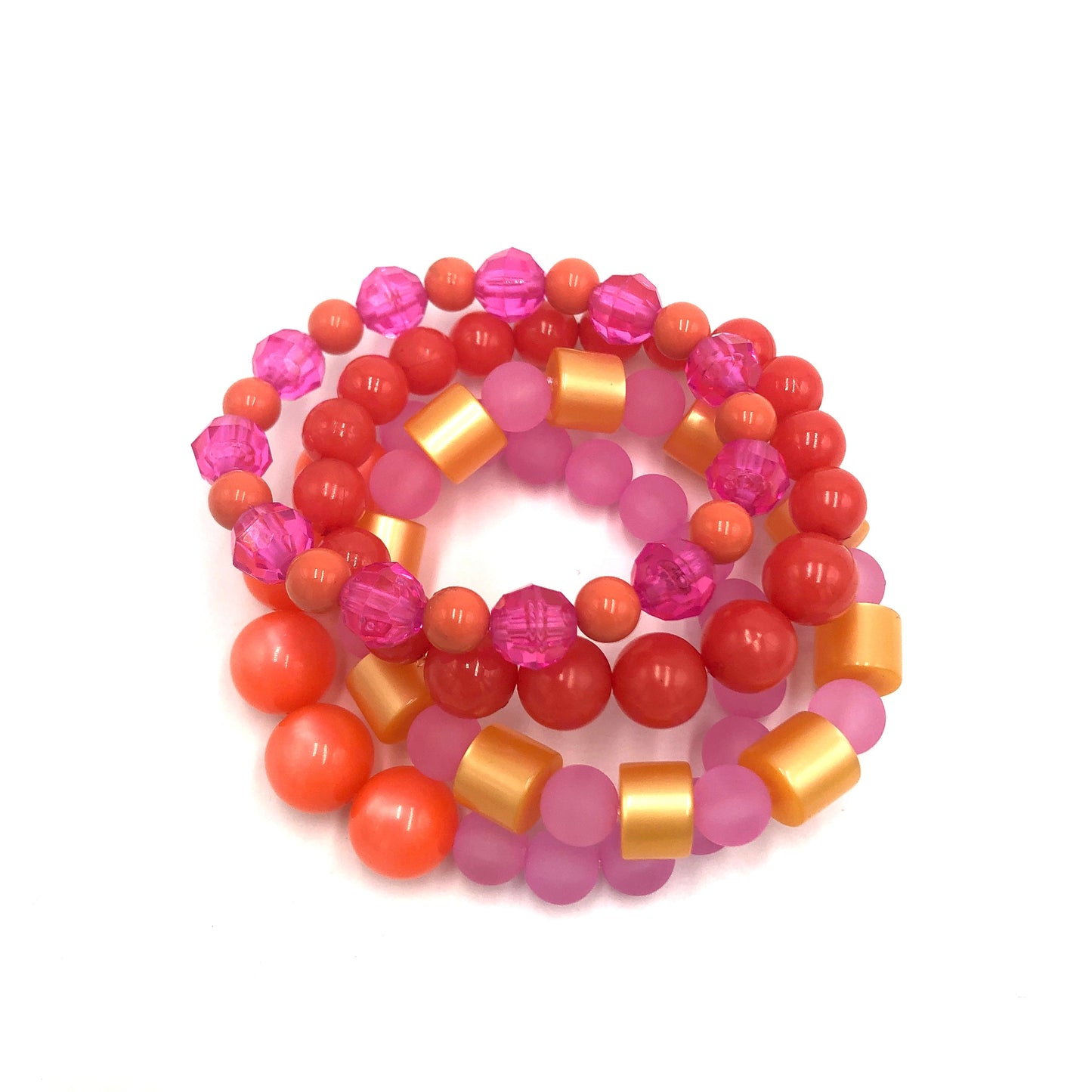 Citrus Glow Stack and Stretch Bracelets Set