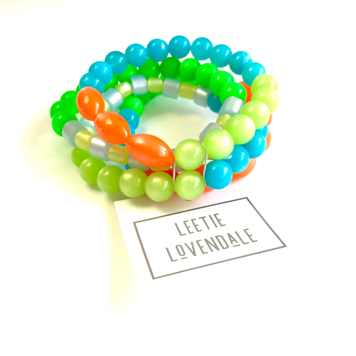 Neon Moonglow Stack & Stretch Bracelets Set