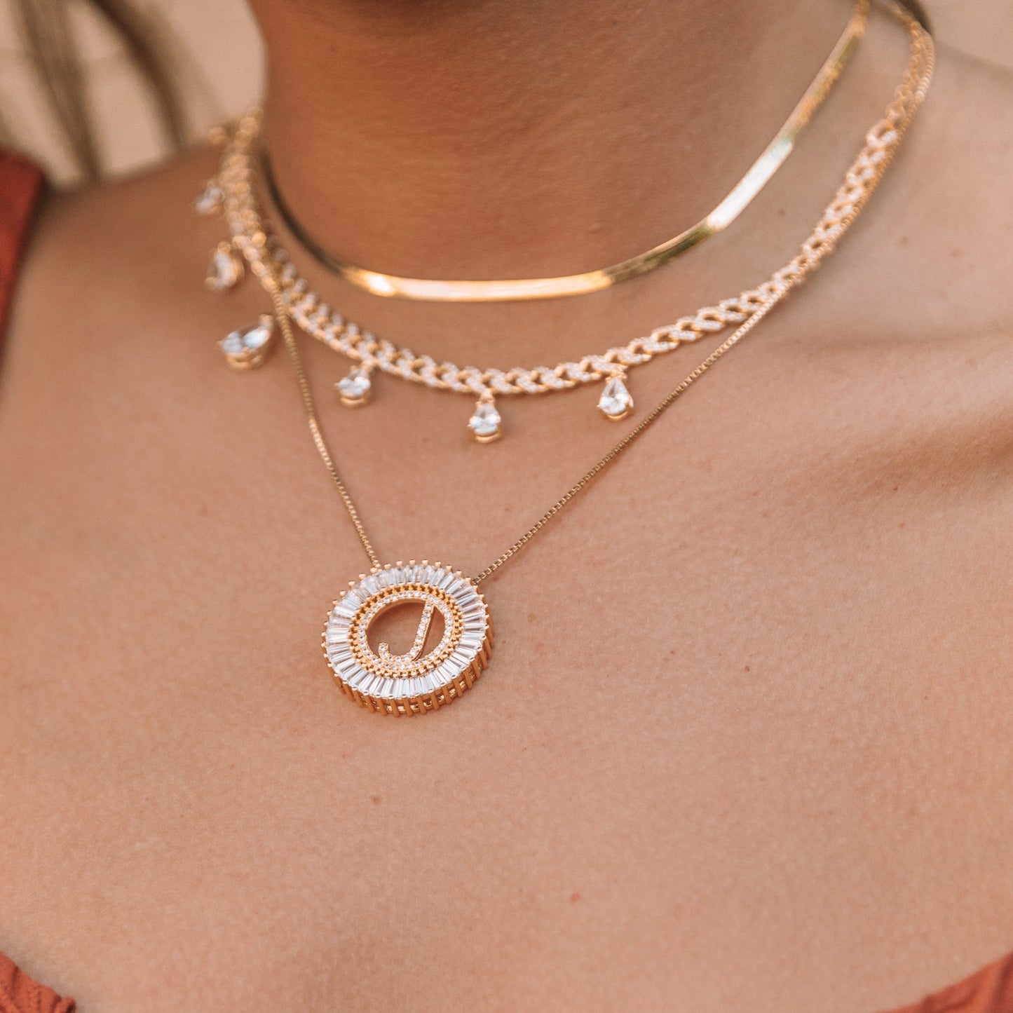 Radiant Initial Necklace JEWELRY The Sis Kiss