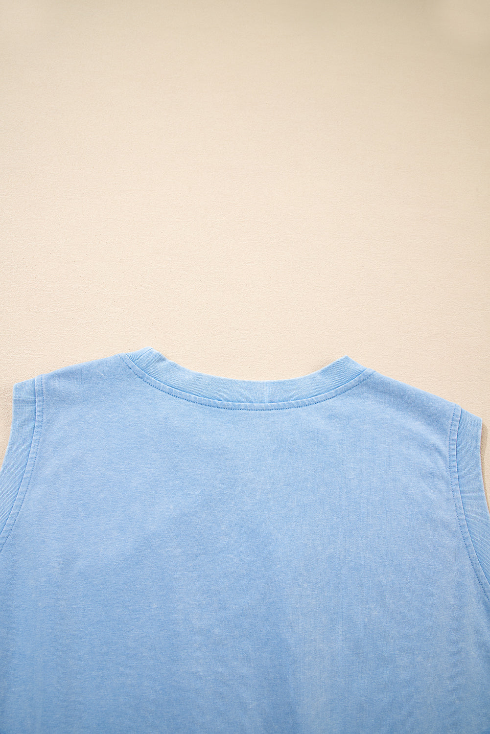 2 Piece Mineral Wash Cotton Tank Top Lined Split Skirt Set