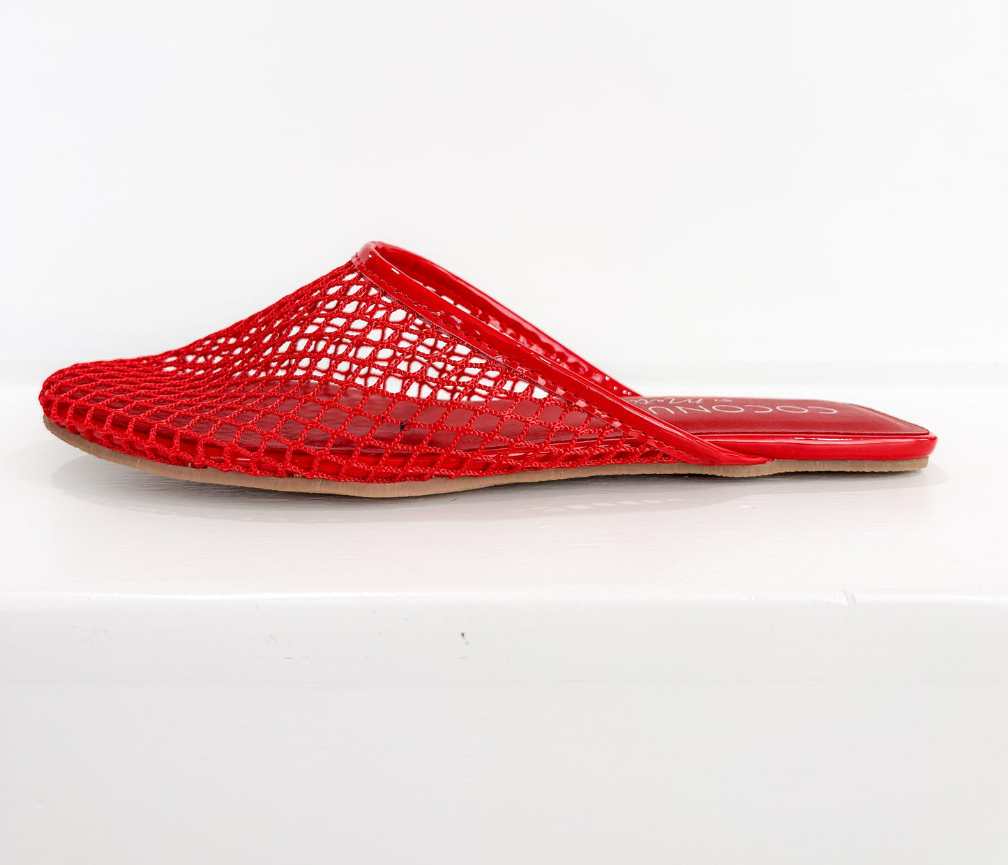 Brooklyn Flat Mule in Red