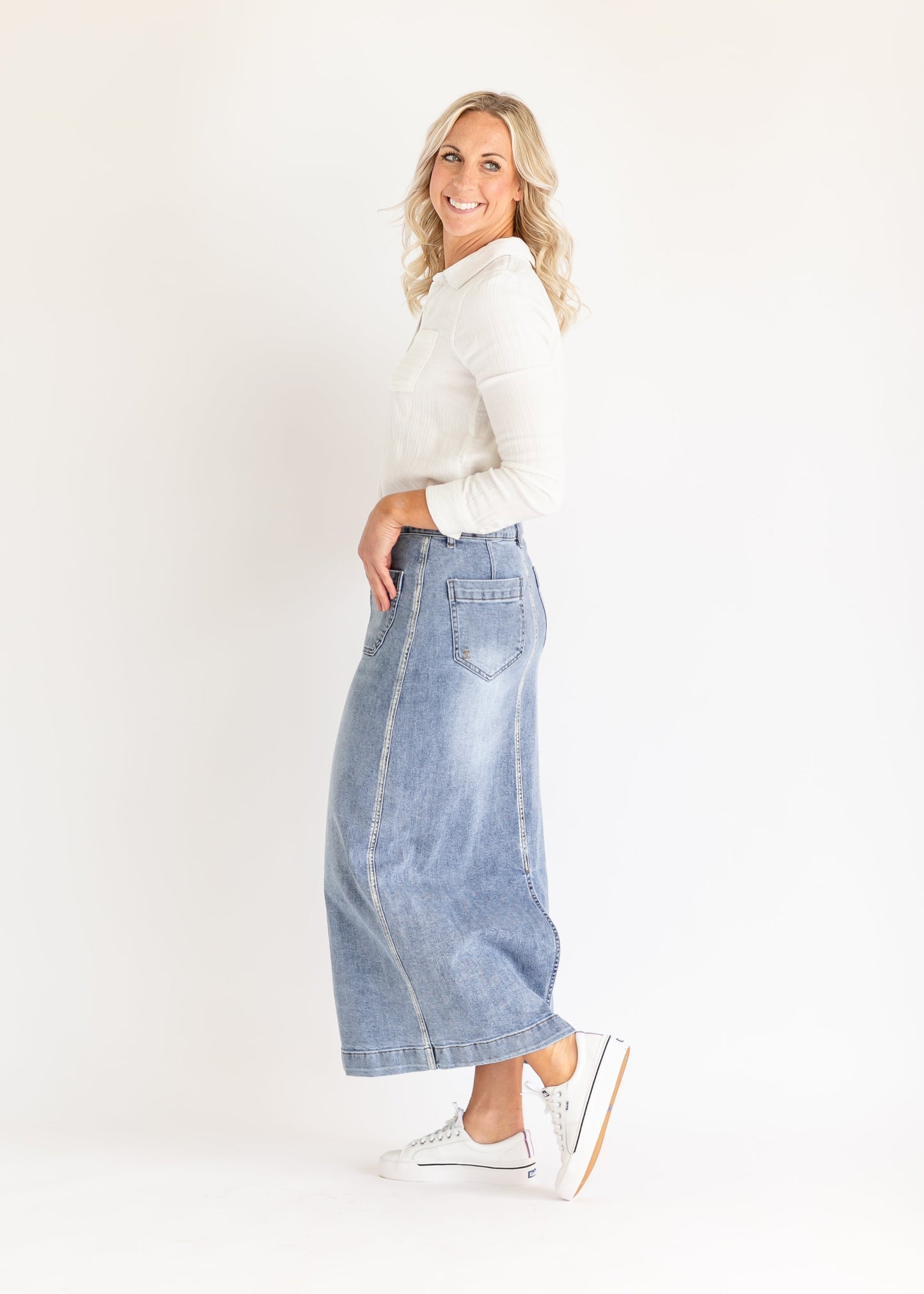 Elin Front Pocket Maxi Skirt