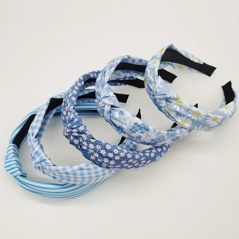 Blue Sunshine Knotted Headband Pack of 5