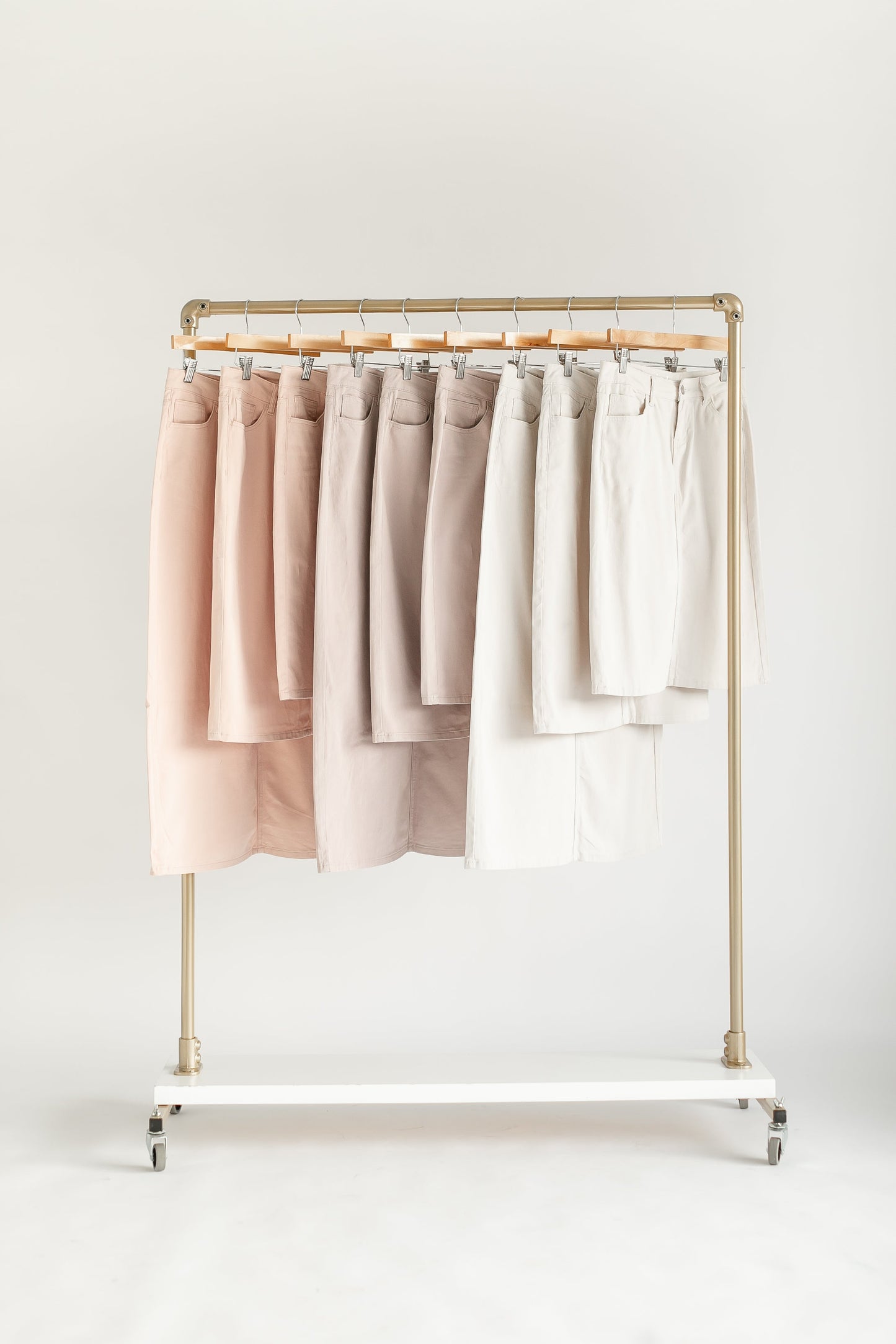Remi Rose Denim Midi Skirt