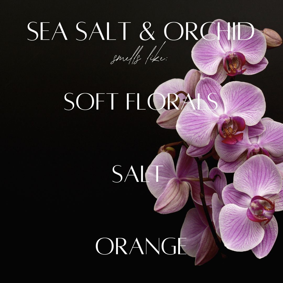 Sea Salt & Orchid - 9 oz Whiskey Glass Candle
