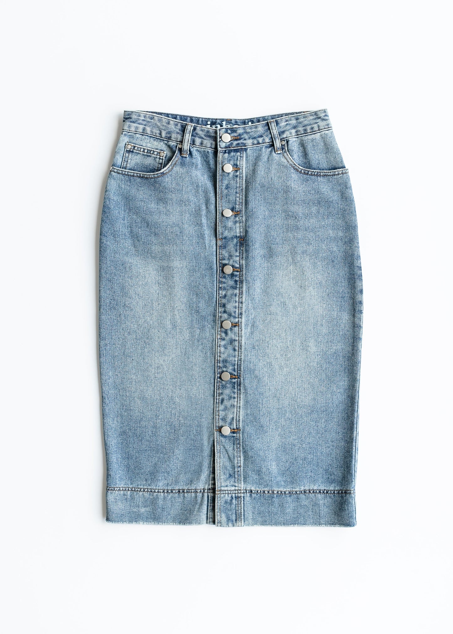 Skylar Button Front Midi Skirt
