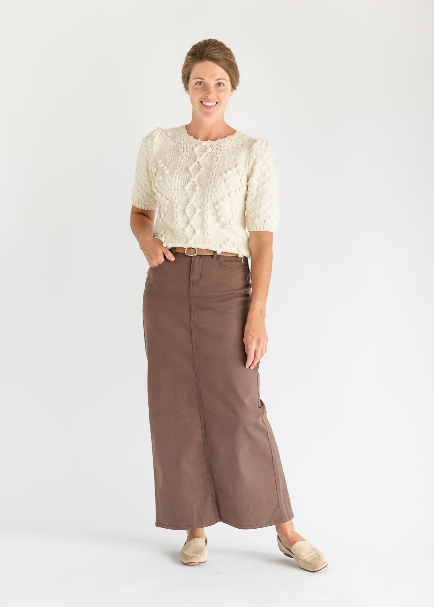 Stella Denim Maxi Skirt