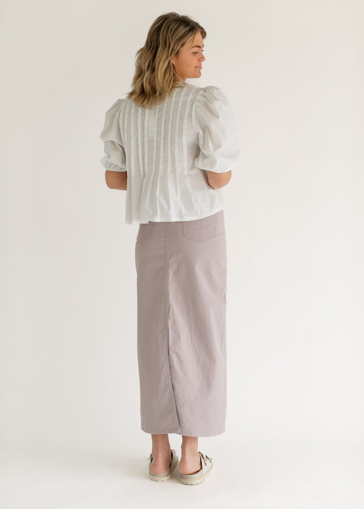 Stella Lilac Denim Maxi Skirt