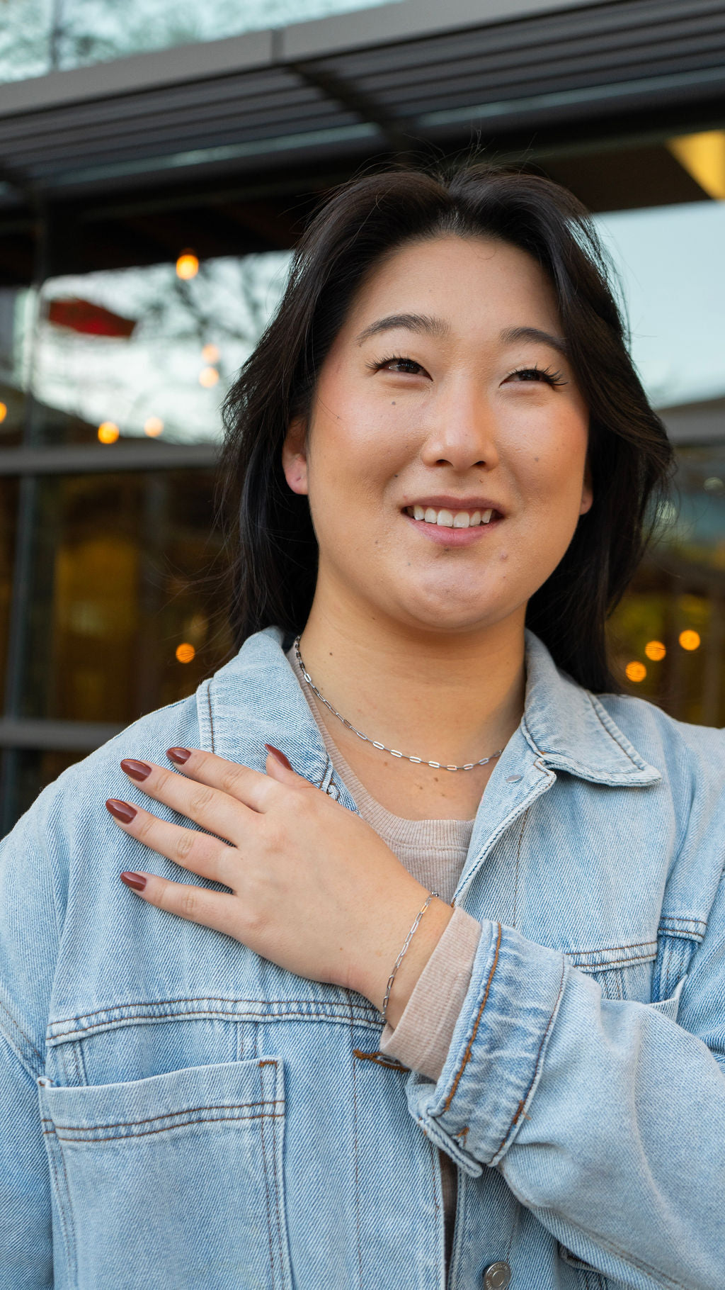 Luxe Silver Delicate Paper Clip Bracelet