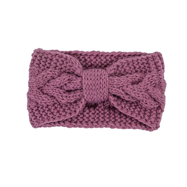 WINTER CROCHET BOW TWISTED HEAD BAND