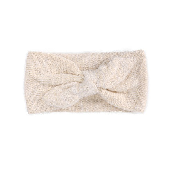 FUZZY BOW WINTER HEAD BAND