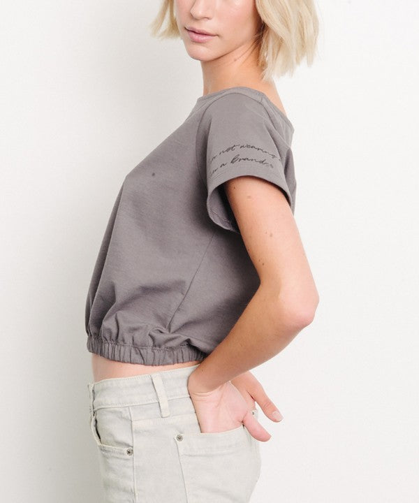 PRE WASHED HEAVY COTTON Graphic Print Top