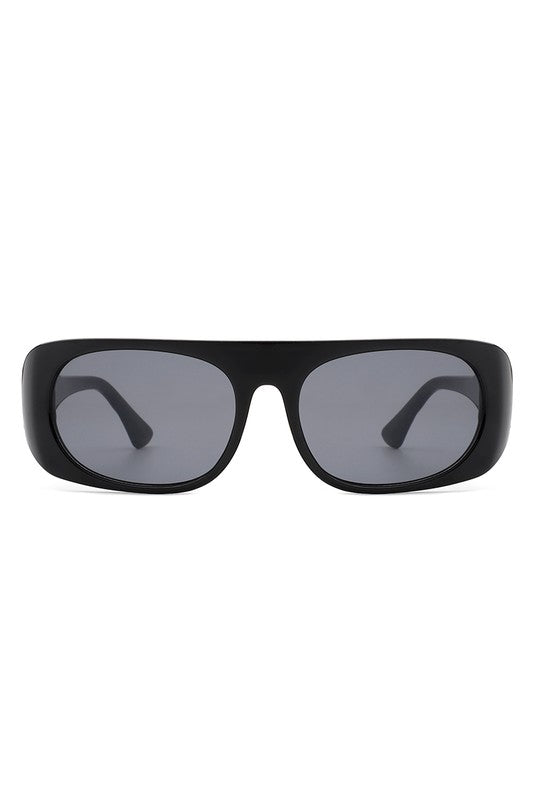 Rectangle Retro Oval Fashion Flat Top Sunglasses