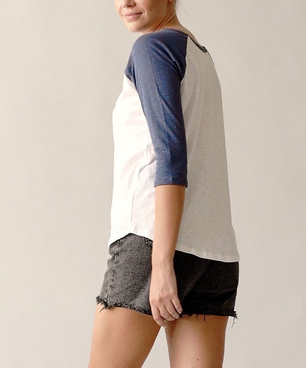 COTTON  VINTAGE RAGLAN T