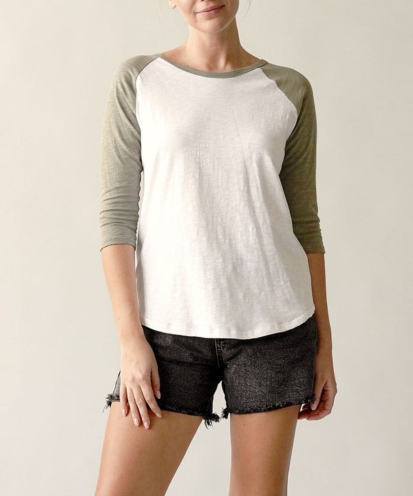 COTTON  VINTAGE RAGLAN T