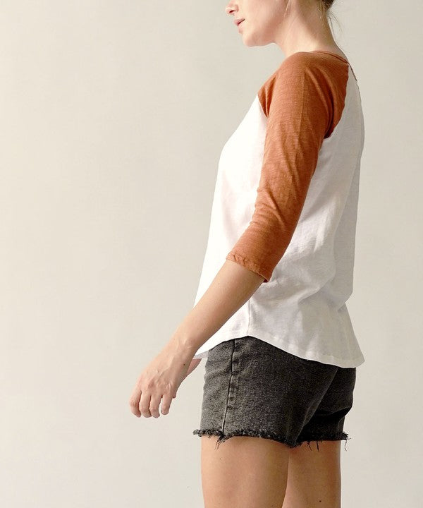 COTTON  VINTAGE RAGLAN T