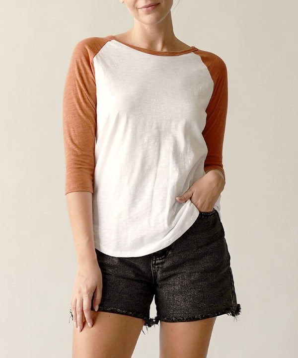 COTTON  VINTAGE RAGLAN T
