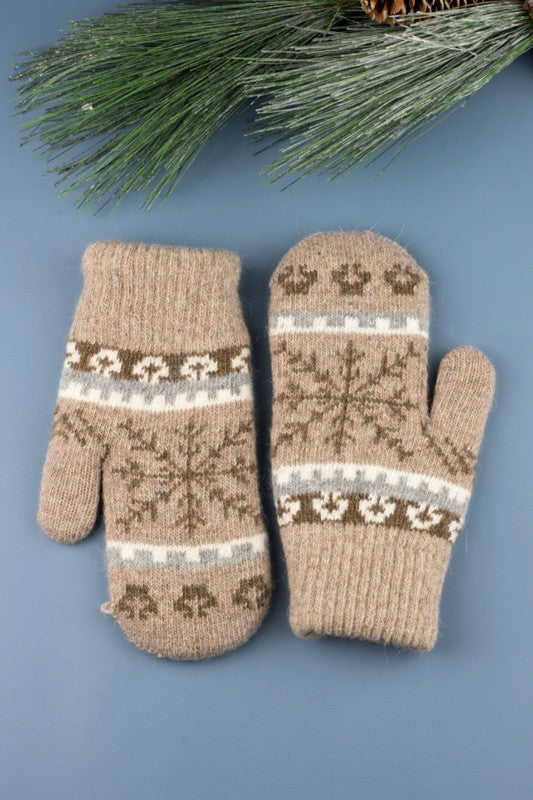 Nordic Snowflake  Mittens