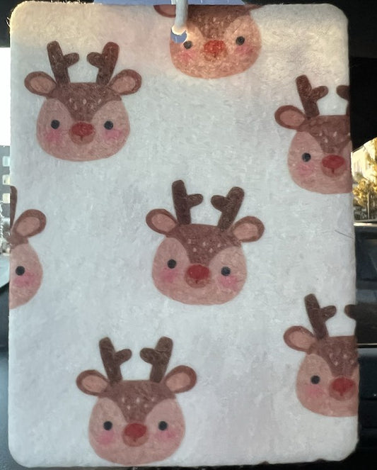 Reindeer with White Background Air Freshener