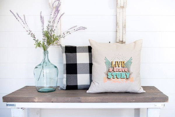 Live A Brave Story Pillow Cover
