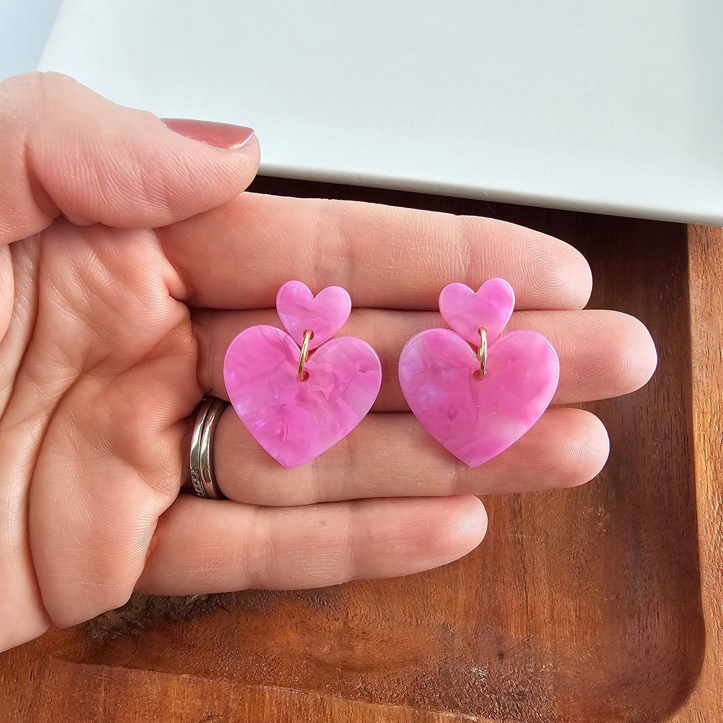 Darling Heart Earrings - Bubblegum Bliss