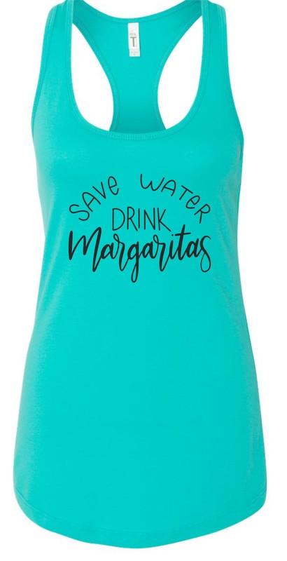 Save Water Drink Margaritas Summer Graphic Tank
