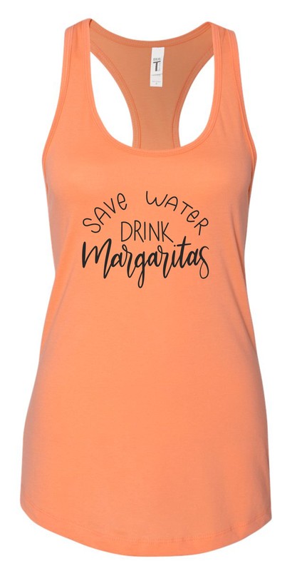 Save Water Drink Margaritas Summer Graphic Tank