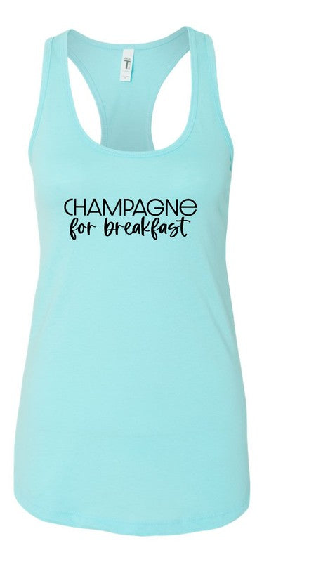 Champagne for Breakfast Summer Graphic Tank