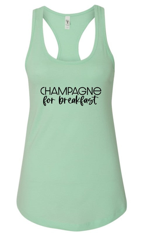Champagne for Breakfast Summer Graphic Tank