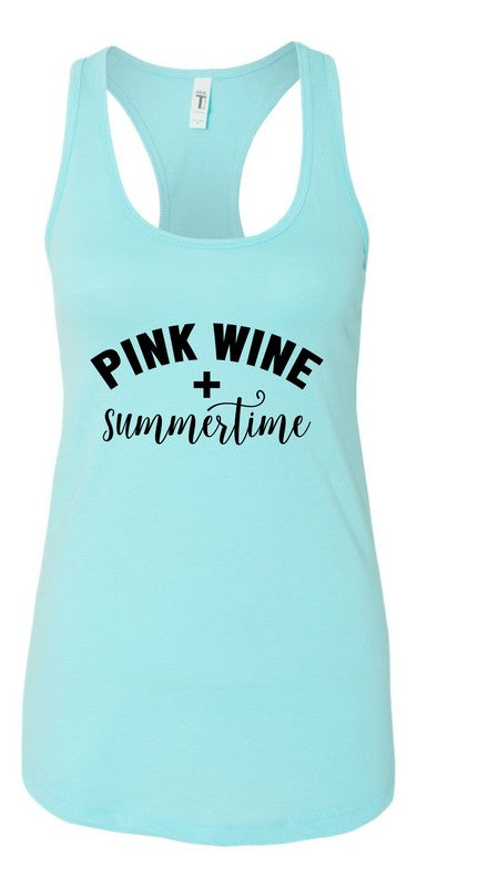 Pink Wine and Summertime Graphic Tank