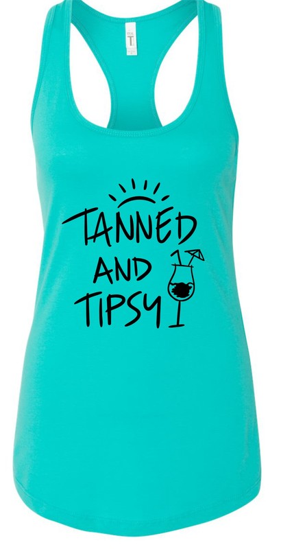 Tanned and Tipsy Summer Graphic Tank