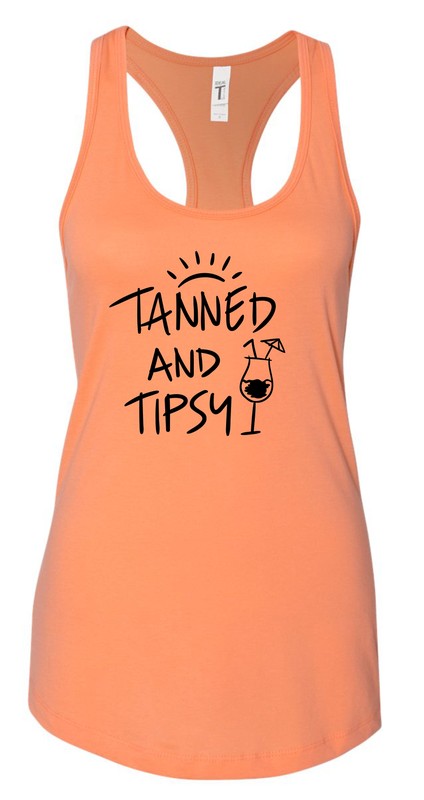 Tanned and Tipsy Summer Graphic Tank