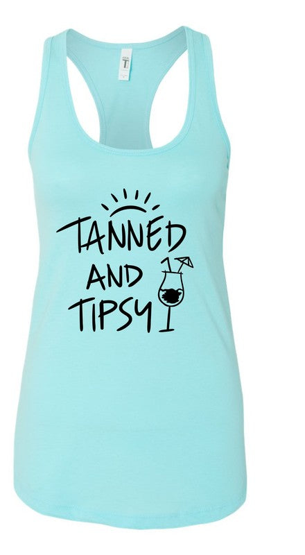 Tanned and Tipsy Summer Graphic Tank
