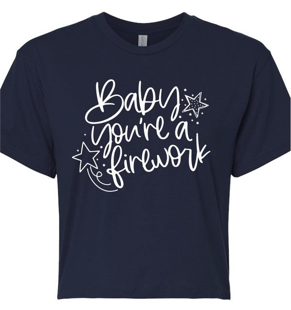 Baby You're a Firework Graphic Cropped Tee