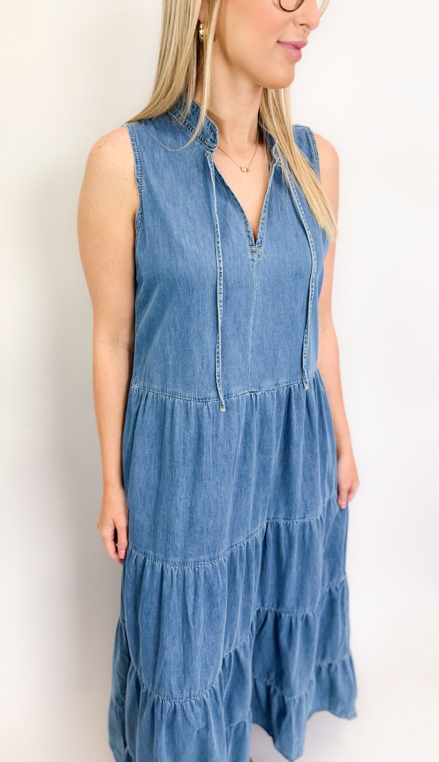 Brenda Denim Maxi Dress