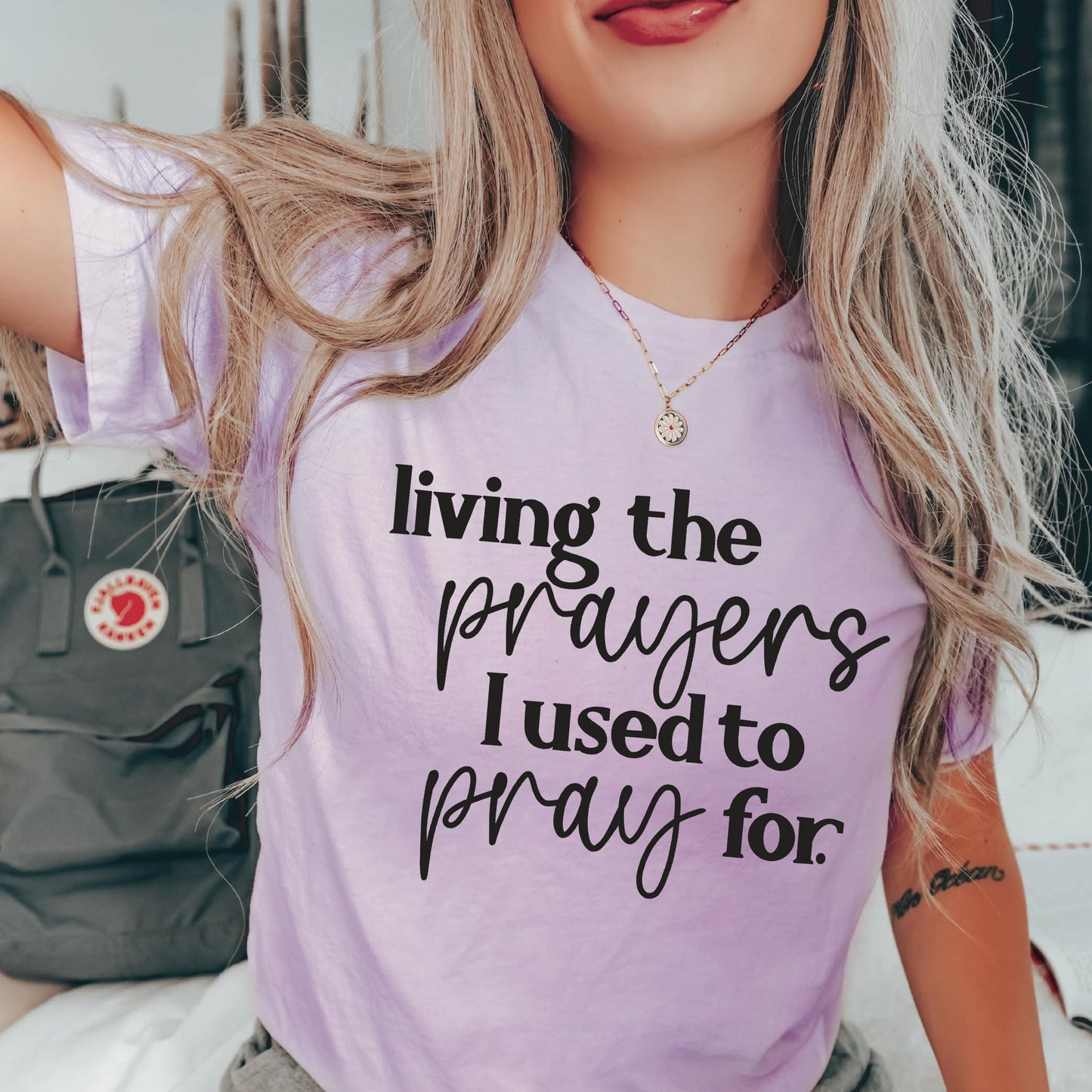 Living The Prayer  Graphic Tee