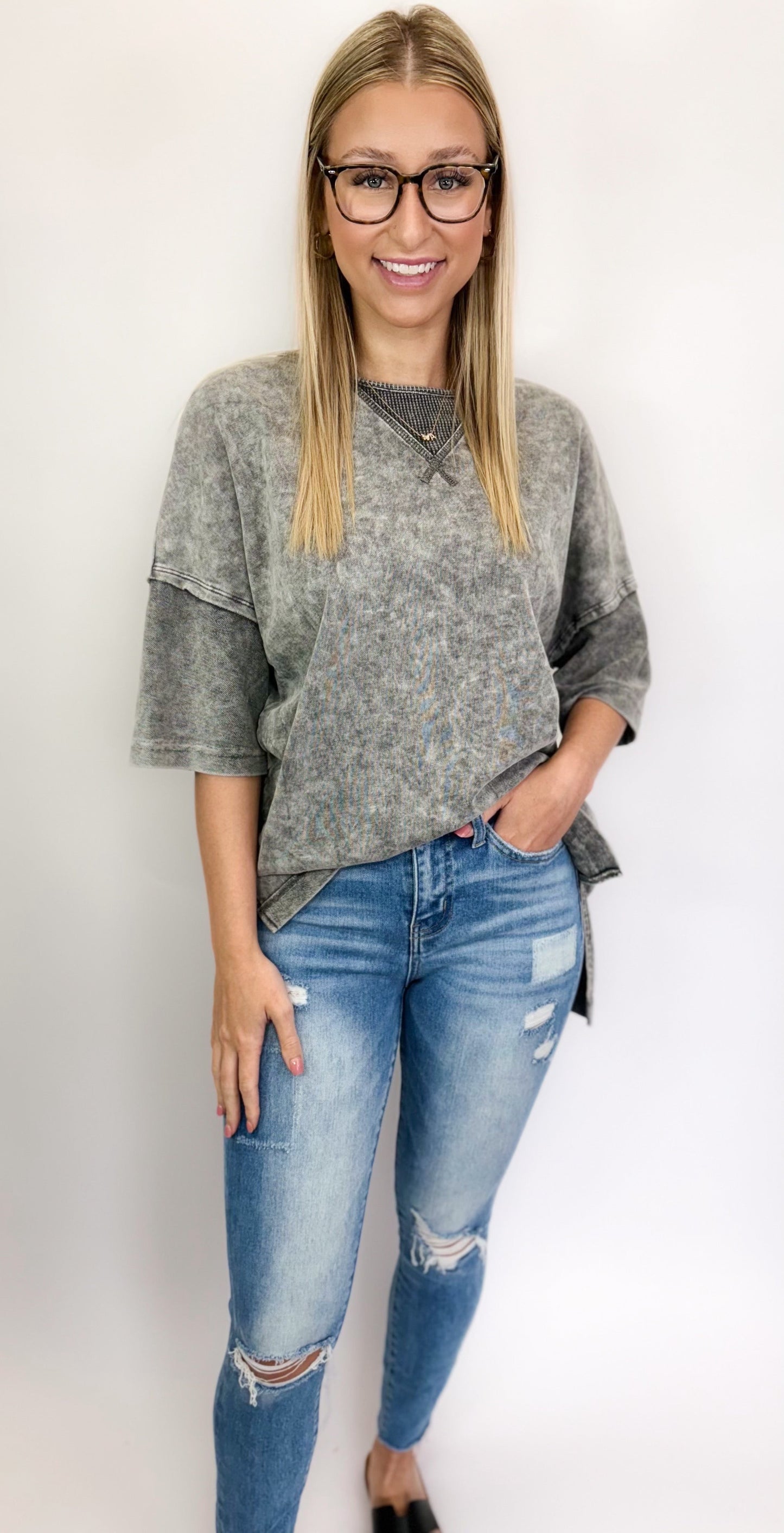 Erin Acid Wash Top