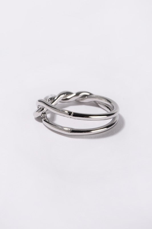 Twisted ring - silver