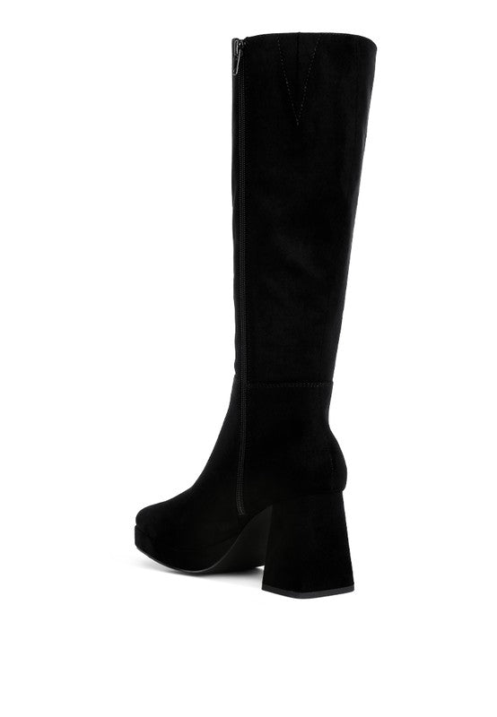 Ryo Calf-Length Micro Suede Boots