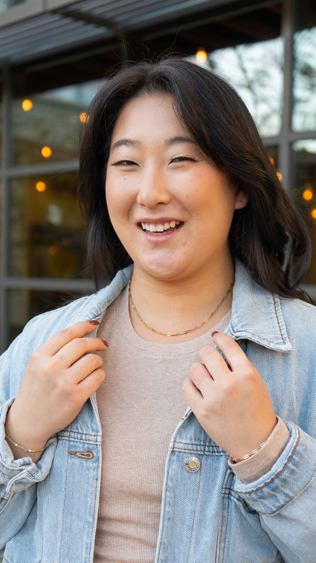 Luxe Gold Delicate Paper Clip Chain - 18"