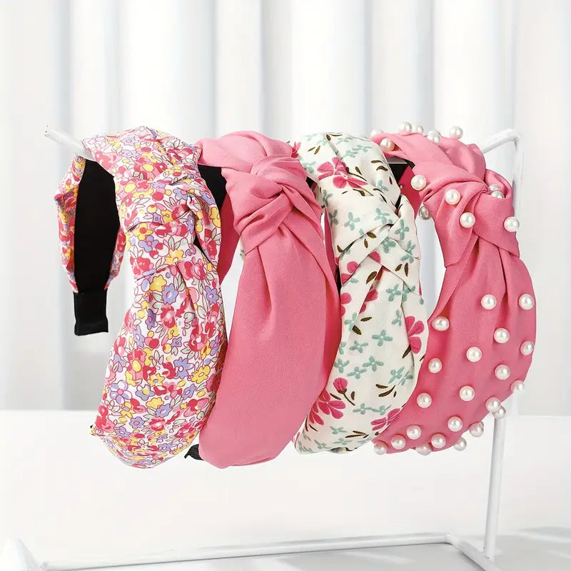 Spring Pinks Pack of 4 Headbands