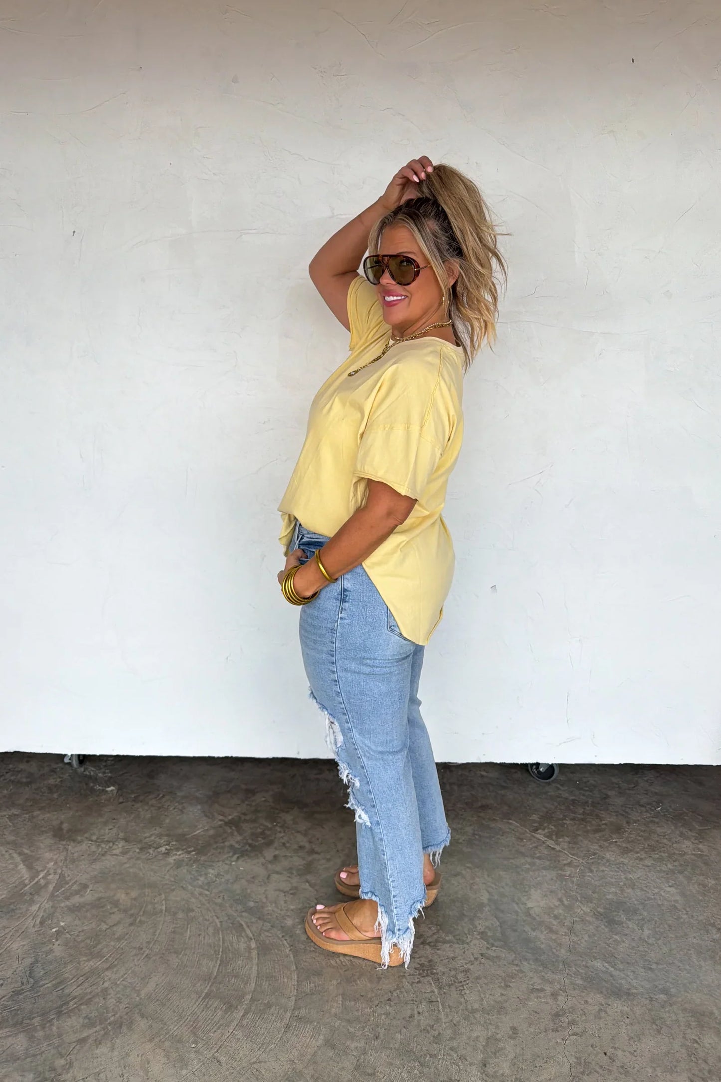 PREORDER: Blakeley Spring Joey Washed Cotton Boyfriend Tee