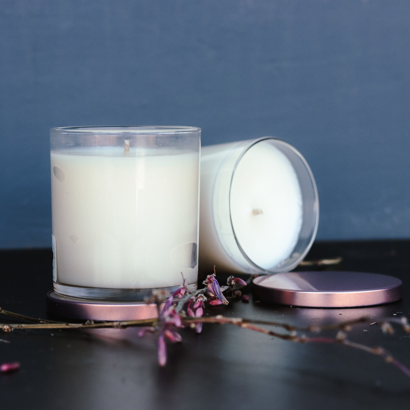 Lavender Spring Apricot - 9 oz Whiskey Glass Candle