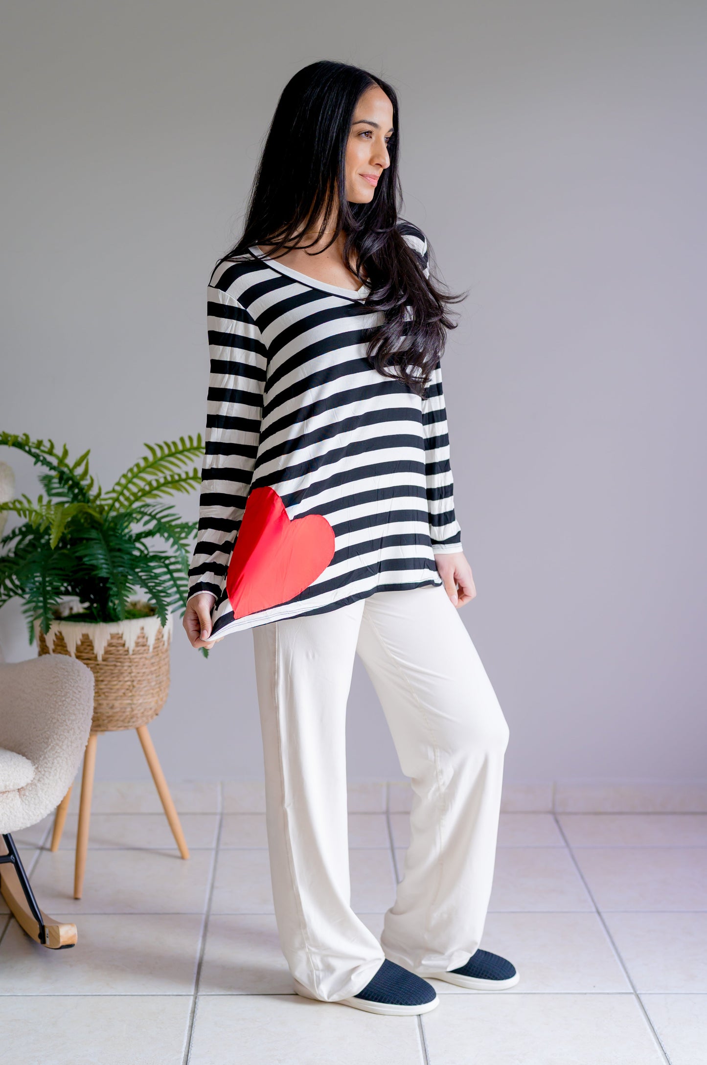 Cupid’s Stripe V-Neck